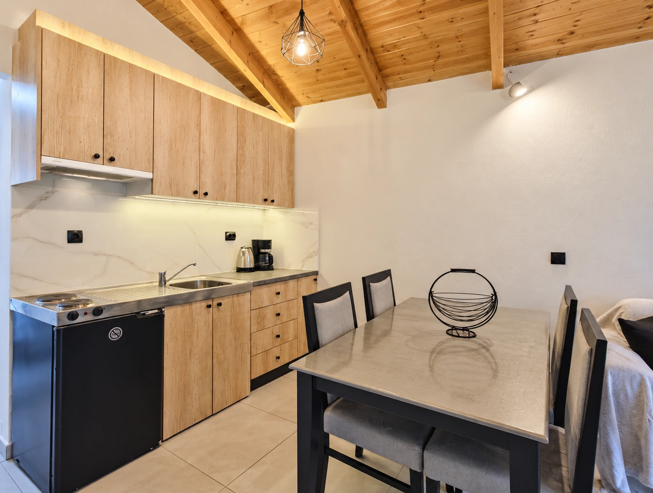 Practical kitchenette setup at Home Sweet Home in Spili Rethymno