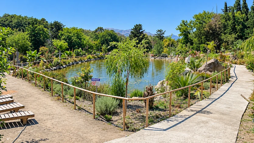 Maravel Botanical Garden filled with medicinal herbs and native Cretan plants