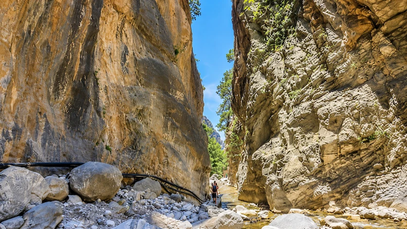 Samaria Gorge National Park canyon hike in White Mountains Crete